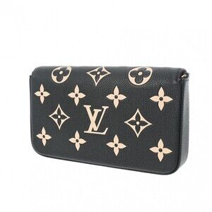 Louis Vuitton Noir Black Pochette Leather Shoulder Felicie Bag Empreinte